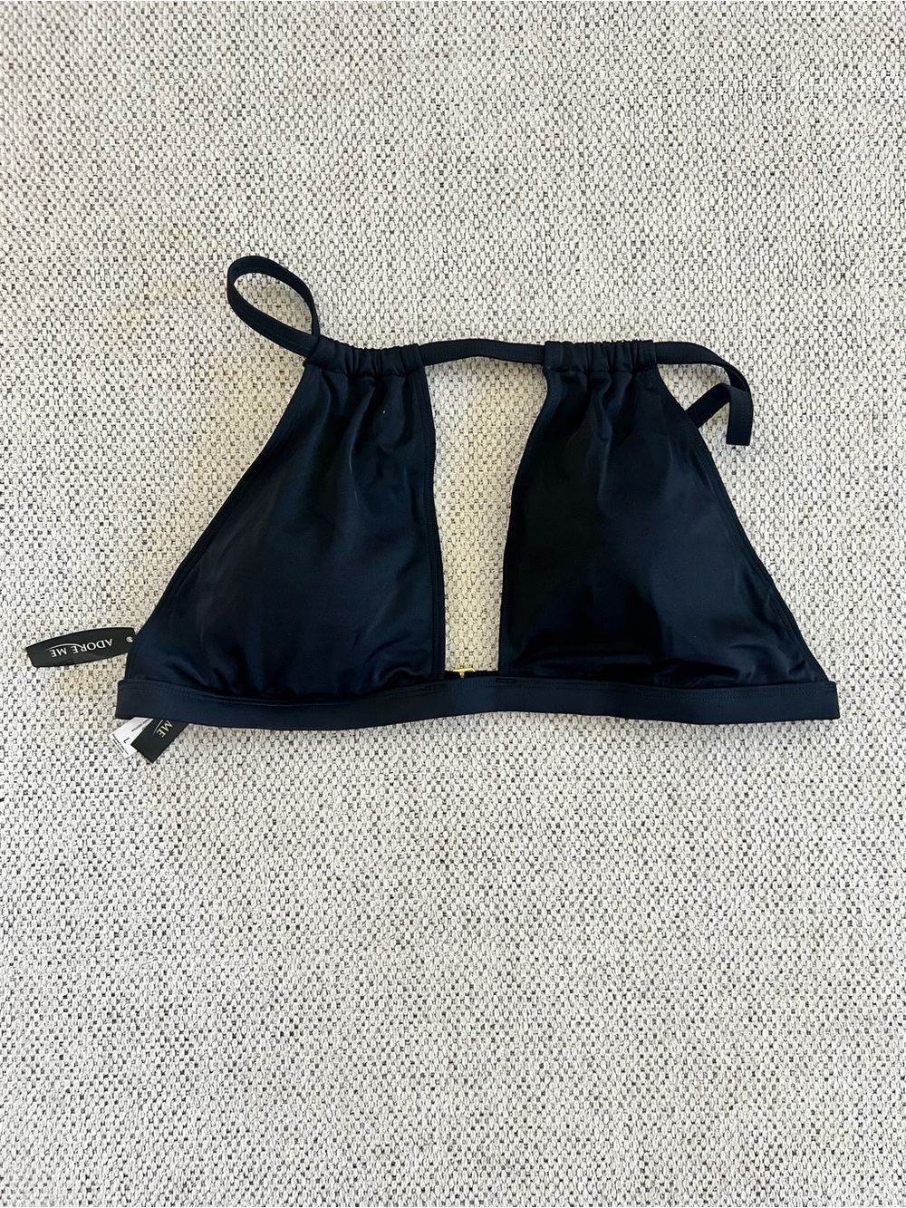 Adore Me Black High-Neck Bikini Top
